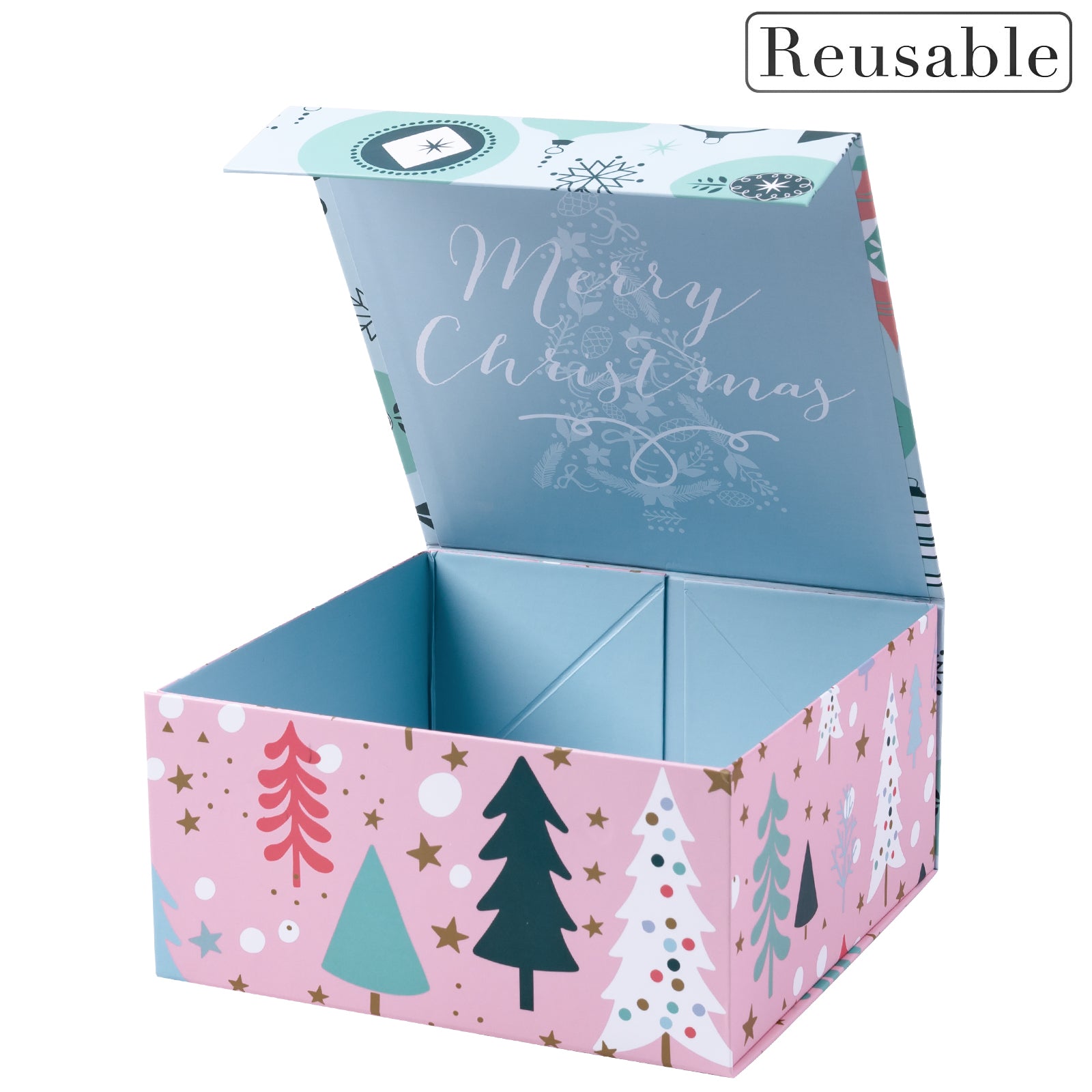 8' x 8' x 4' Collapsable Holiday Gift Box w/ 2-pcs White Tissue